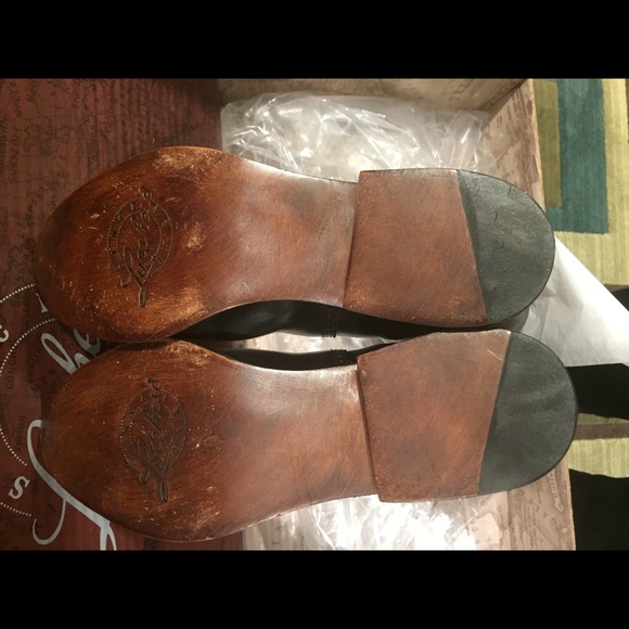 LUCCHESE WOMEN'S MID SIZE BOOTS I4924 BLACK/Brown. - Picture 4 of 7